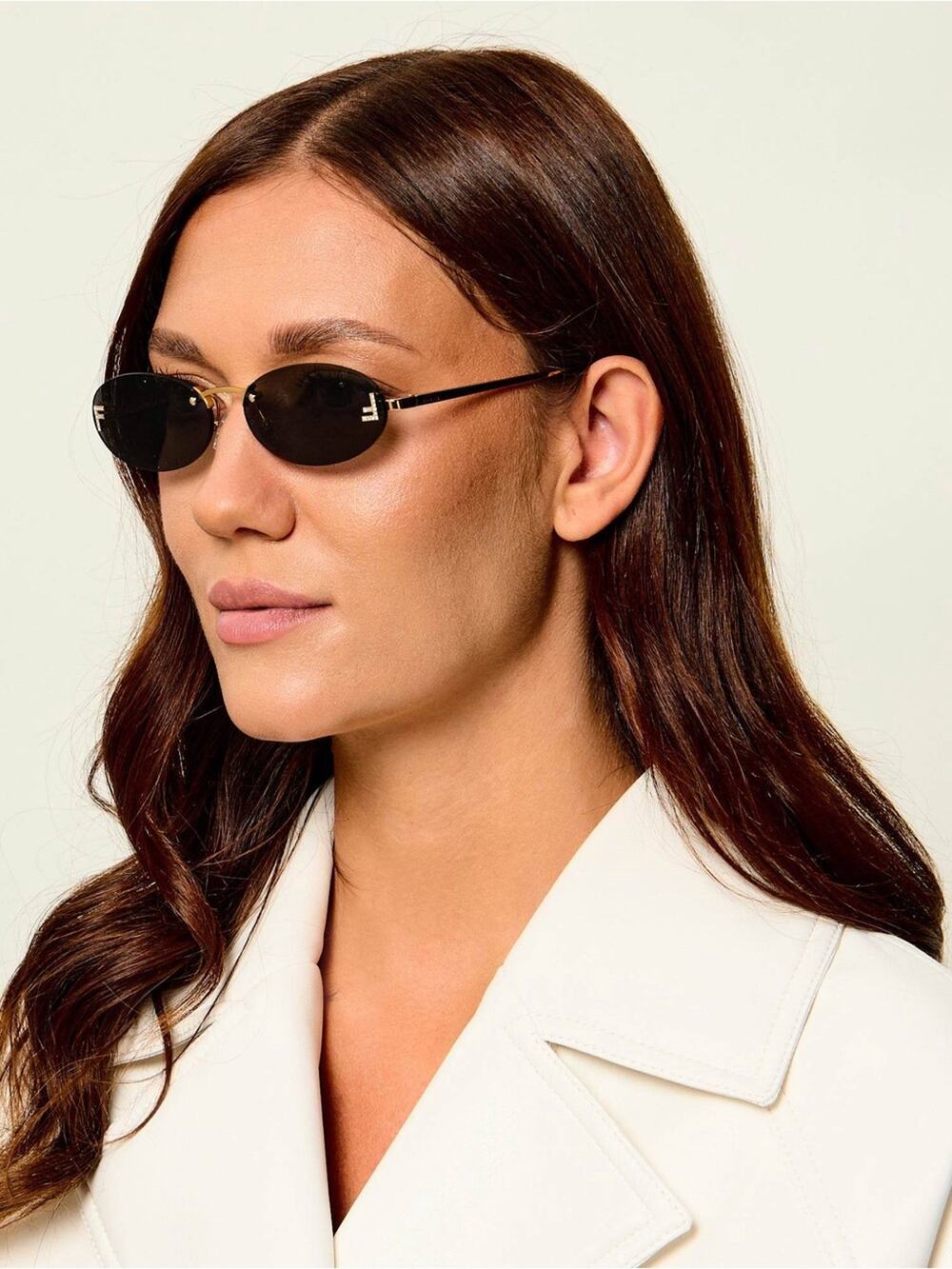 NEW FENDI FE4075US 30J SHINY ENDURA GOLD Sunglasses Authentic